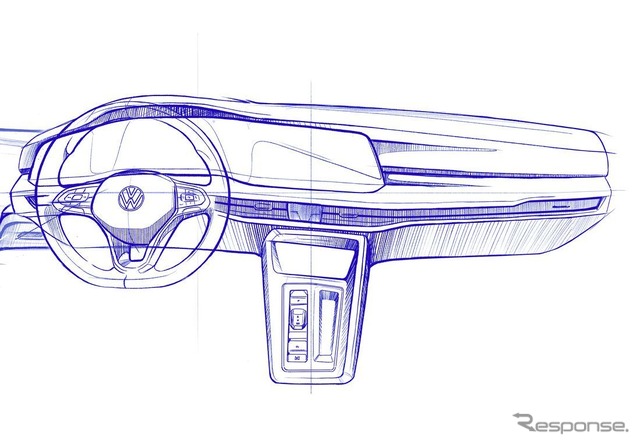 フォルクスワーゲン・ゴルフ 新型のイメージスケッチ