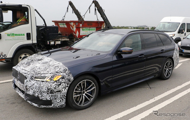 BMW 5シリーズツーリング 改良新型プロトタイプ(スクープ写真)