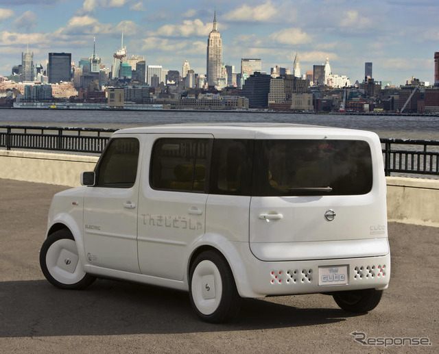 【ニューヨークモーターショー08】日産 でんきキューブ コンセプト 出展
