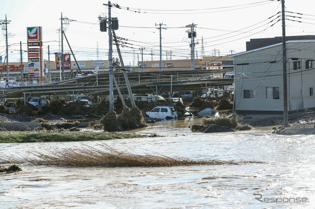 台風19号の被災状況（栃木県佐野市）