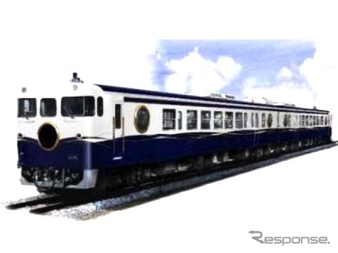「瀬戸内マリンビュー」に代わって広島地区の山陽本線・呉線に投入される新観光列車「etSETOra」の外観イメージ。エトセトラの「エト」を読み替えた「えっと」が広島弁で「たくさんの」「多くの」を意味することから、列車名は「『えっと』瀬戸の魅力を感じてほしい」という意味も込められているという。