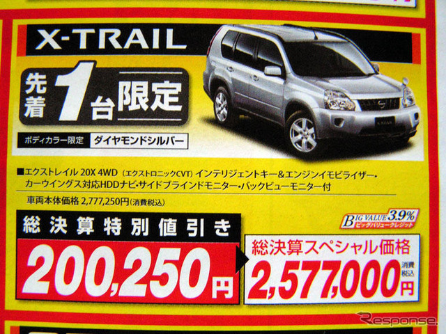 【飛び石連休 値引き情報】SUVやRV 20万、30万、40万円引きぃ