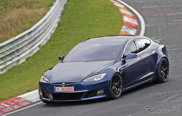 テスラ モデルS Plaid 開発車両(スクープ写真)