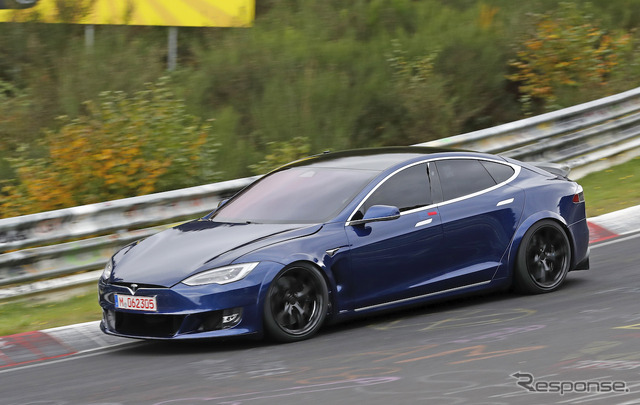 テスラ モデルS Plaid 開発車両(スクープ写真)