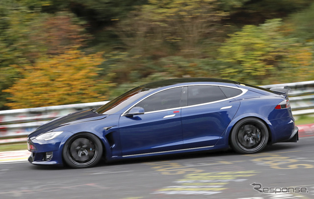 テスラ モデルS Plaid 開発車両(スクープ写真)