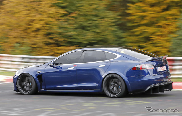 テスラ モデルS Plaid 開発車両(スクープ写真)