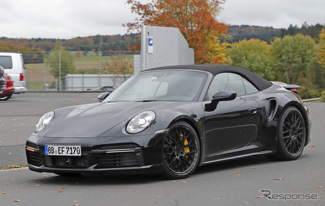 ポルシェ 911ターボ カブリオレ 新型プロトタイプ(スクープ写真)