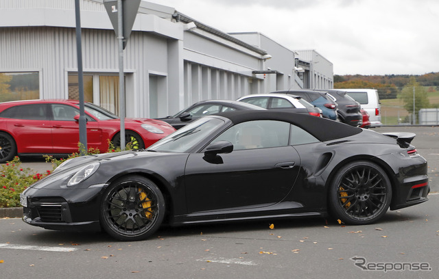 ポルシェ 911ターボ カブリオレ 新型プロトタイプ（スクープ写真）