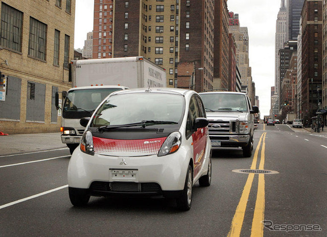 【ニューヨークモーターショー08】三菱 i MiEV、北米でも実証実験