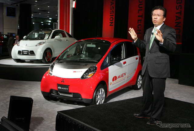 【ニューヨークモーターショー08】三菱 i MiEV、北米でも実証実験