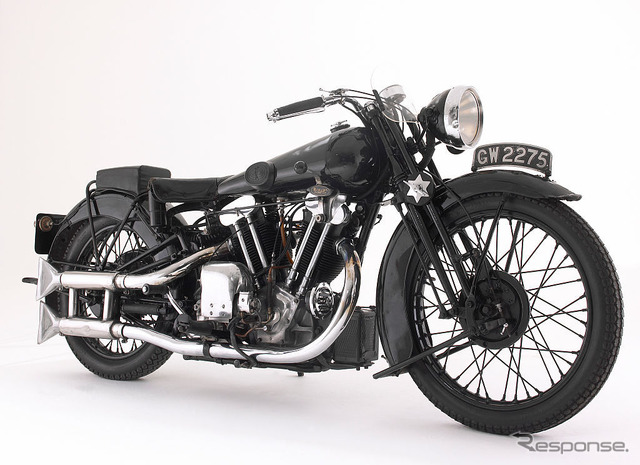 アラビアのロレンスこと、トーマス・エドワード・ロレンスが所有したブラフスーペリアSS100(1932年)。英ナショナル・モーター・ミュージアム蔵