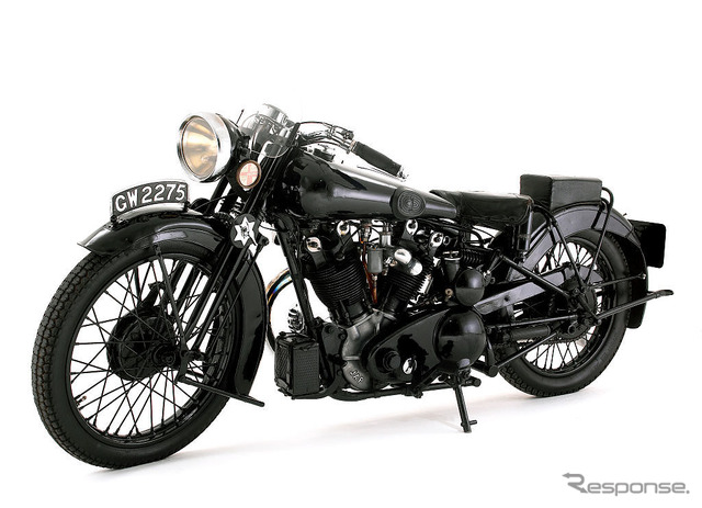 アラビアのロレンスこと、トーマス・エドワード・ロレンスが所有したブラフスーペリアSS100(1932年)。英ナショナル・モーター・ミュージアム蔵