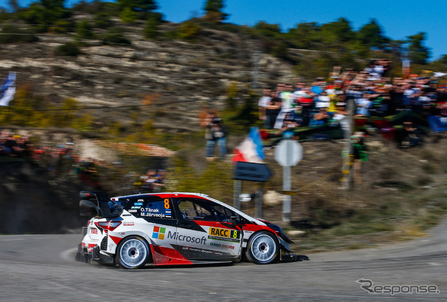 2019年WRC王者となった#8 オット・タナク（第13戦スペイン）。