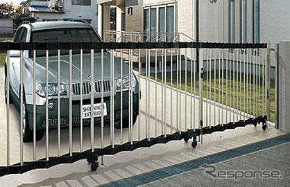 新日軽、伸縮門扉サンルーチェを発売…スッキリしたデザイン