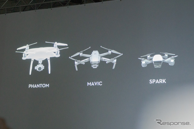 DJIでは今まで、『Phantom』、『MAVIC』、『SPARK』とリリースされていた。