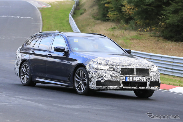 BMW 5シリーズ 改良モデル(LCI)プロトタイプ スクープ写真