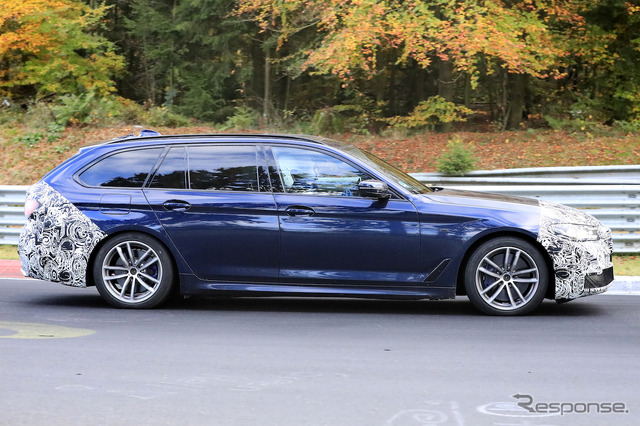 BMW 5シリーズ 改良モデル(LCI)プロトタイプ スクープ写真