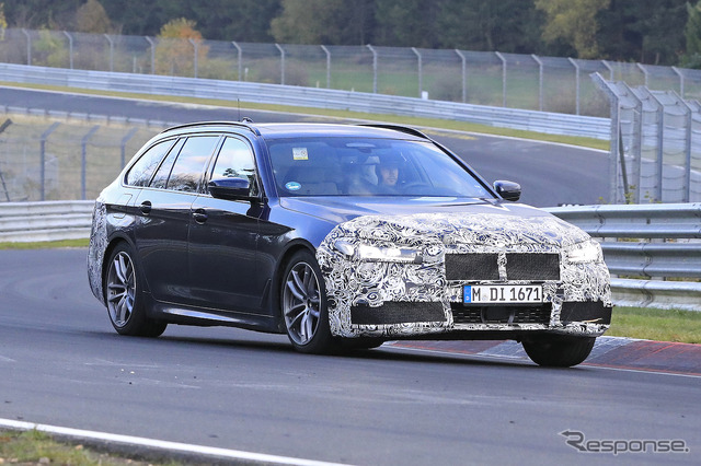 BMW 5シリーズ 改良モデル(LCI)プロトタイプ スクープ写真