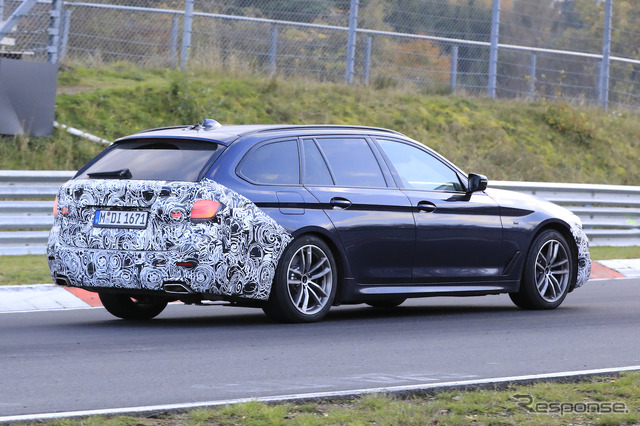 BMW 5シリーズ 改良モデル(LCI)プロトタイプ スクープ写真