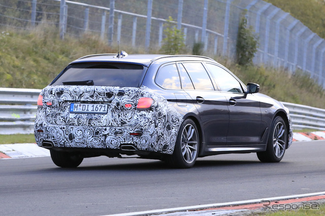 BMW 5シリーズ 改良モデル(LCI)プロトタイプ スクープ写真
