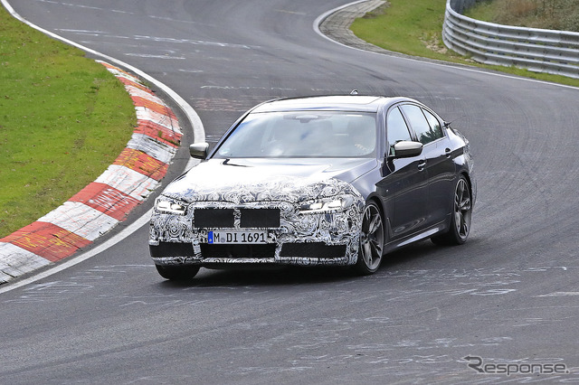 BMW 5シリーズ 改良モデル(LCI)プロトタイプ スクープ写真