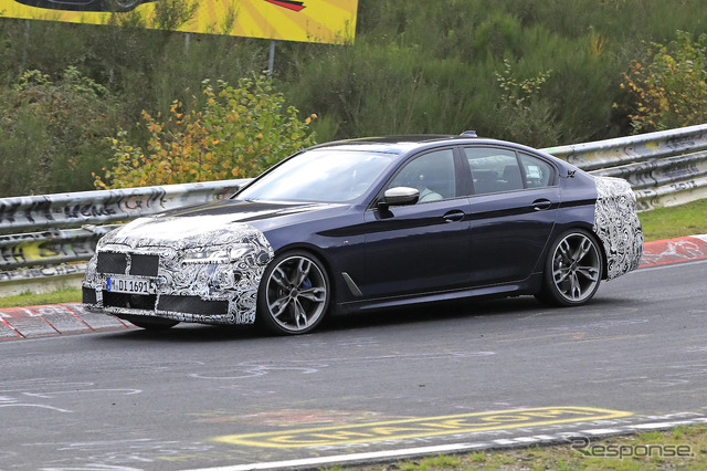 BMW 5シリーズ 改良モデル(LCI)プロトタイプ スクープ写真