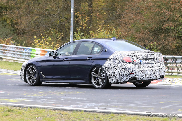 BMW 5シリーズ 改良モデル(LCI)プロトタイプ スクープ写真