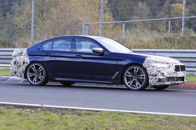 BMW 5シリーズ 改良モデル(LCI)プロトタイプ スクープ写真