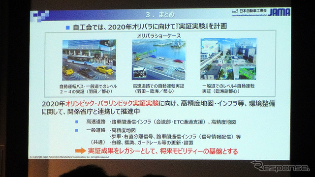 「SIP自動運転シンポジウム 持続可能な社会における自動運転の役割~安全・安心な未来に向けて~」(11月2日、東京ビッグサイト)