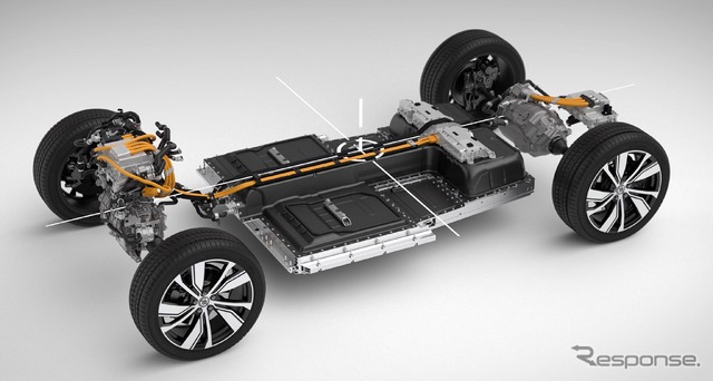 ボルボカーズの電動パワートレイン車の車台