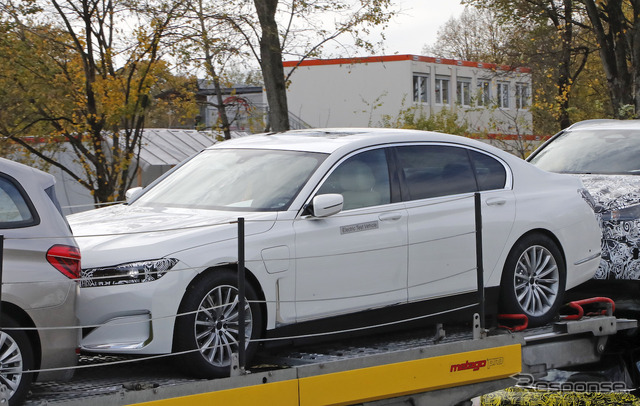BMW 7シリーズEV(i7)開発車両スクープ写真