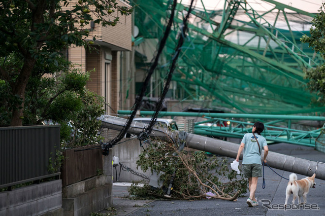 台風15号の被害（9月10日、千葉県市原市）