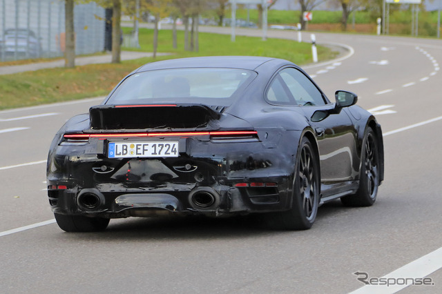ポルシェ 911 ターボS 開発車両 スクープ写真