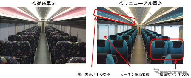 普通車の改装内容。「スタンダードでありながら奥行き感のある現代的な空間」とする。