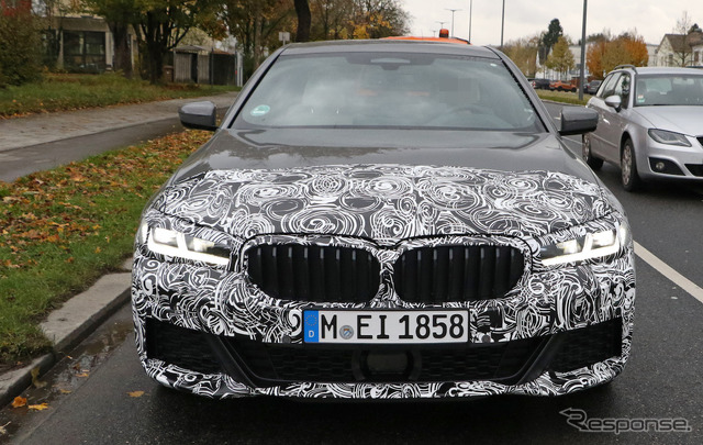 BMW 5シリーズ 改良新型 Mスポーツパッケージ(スクープ写真)