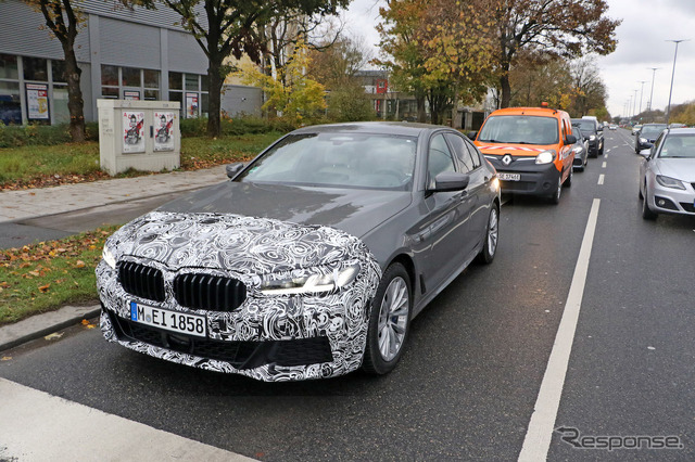 BMW 5シリーズ 改良新型 Mスポーツパッケージ（スクープ写真）