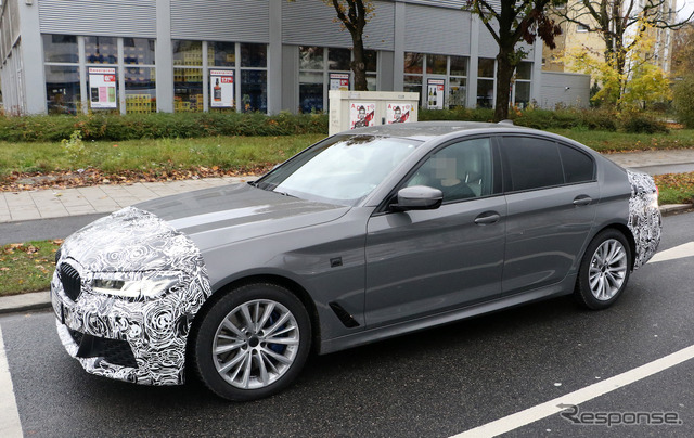 BMW 5シリーズ 改良新型 Mスポーツパッケージ(スクープ写真)