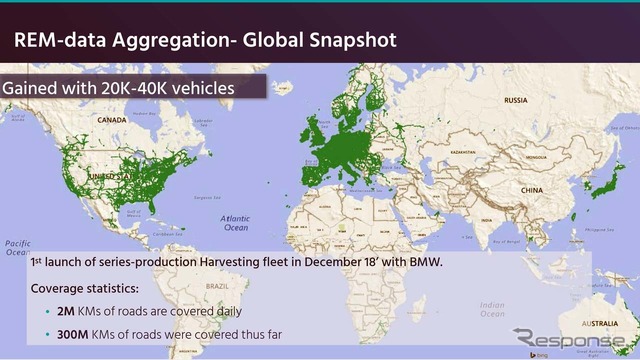 日本を含む世界の主要地域ではREMによるHDマップの作成が進む