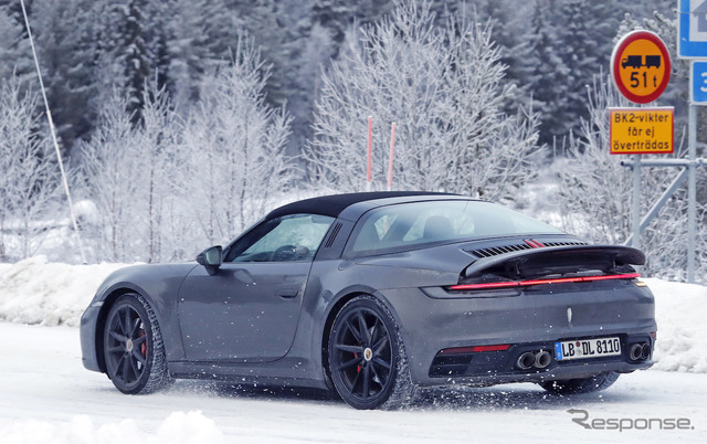 ポルシェ 911タルガ 新型プロトタイプ(スクープ写真)