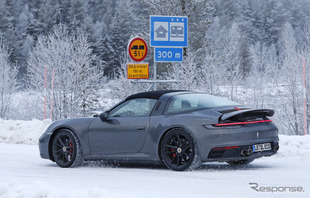 ポルシェ 911タルガ 新型プロトタイプ(スクープ写真)