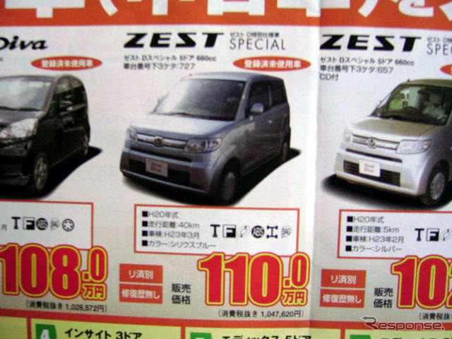 新古車・未使用車値引き増える…年度末自社登録か