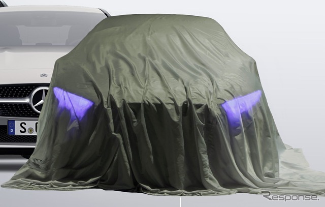 メルセデスベンツが2020年に発表する新型車のティザーイメージ