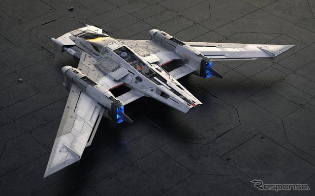 画像:映画『スター・ウォーズ/スカイウォーカーの夜明け』に登場するポルシェがデザインした宇宙船、「トライウィングS-91xペガサススターファイター」