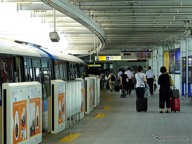 「羽田空港第3ターミナル」に改称される東京モノレール羽田空港線の羽田空港国際線ビル駅。