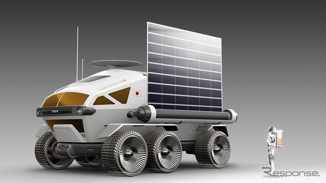 月面での有人探査活動に必要なモビリティ「有人与圧ローバ」　《図版提供 トヨタ自動車》