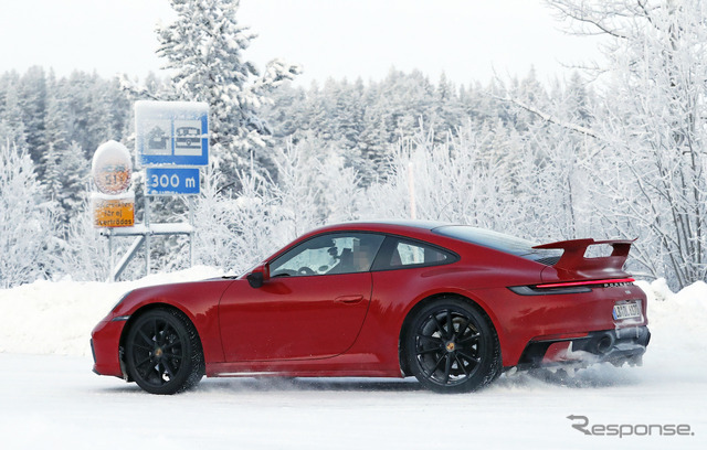 ポルシェ 911 エアロパッケージ プロトタイプ(スクープ写真)