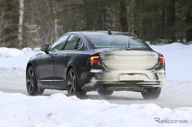 ボルボ S90 改良新型 プロトタイプ(スクープ写真)