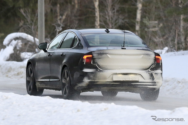 ボルボ S90 改良新型 プロトタイプ(スクープ写真)