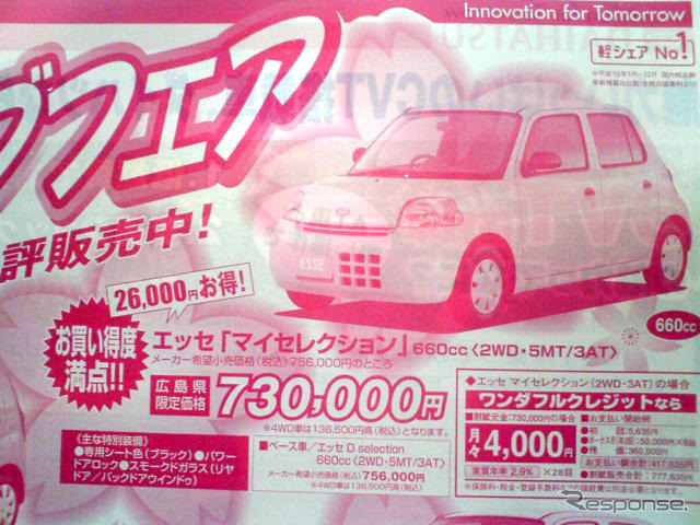 【明日の値引き情報】このプライスで購入できる!! フィット や デミオ など