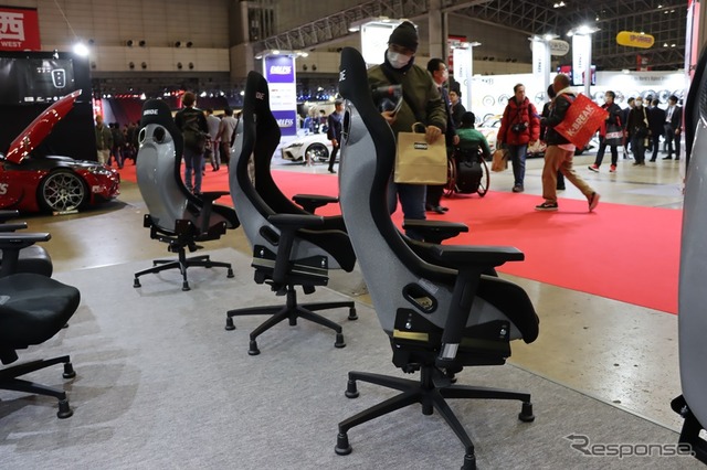 好きなBRIDEのシートをゲーミングチェアにすることができる。(東京オートサロン2020)